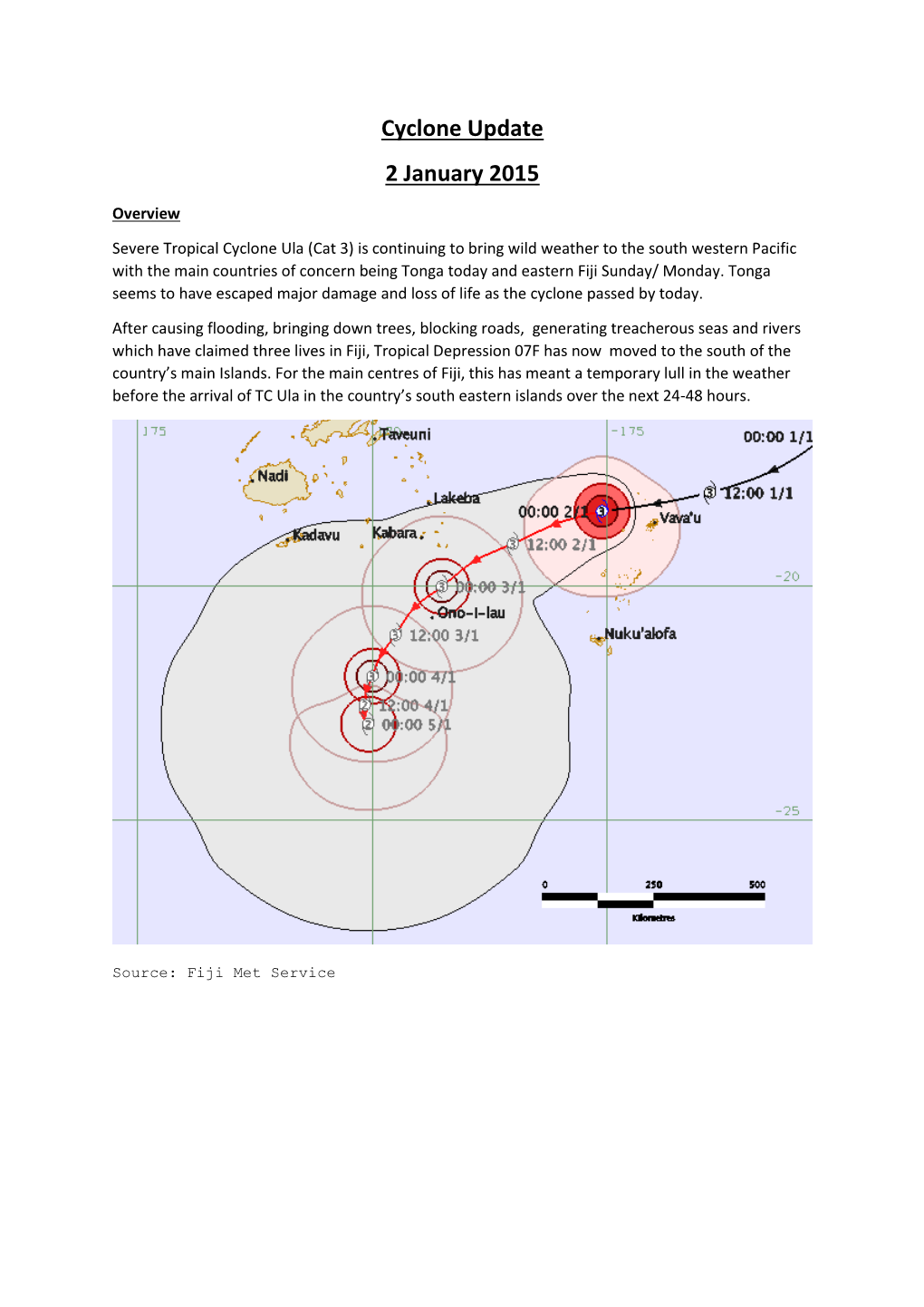 Cyclone Update 2 January 2015