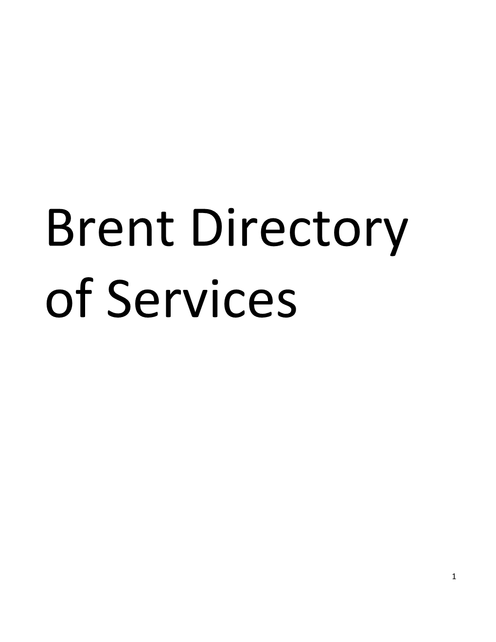 Directory of Services (Brent).Pdf