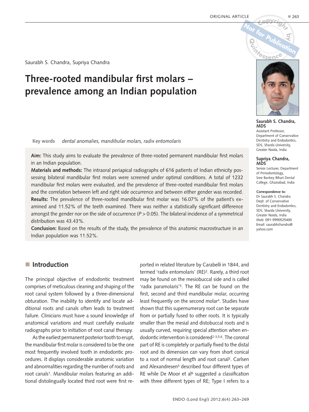 Three-Rooted Mandibular First Molars