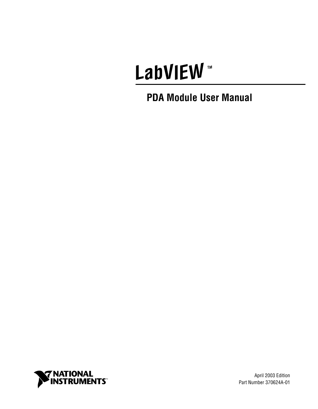 Archived: Labview PDA Module User Manual