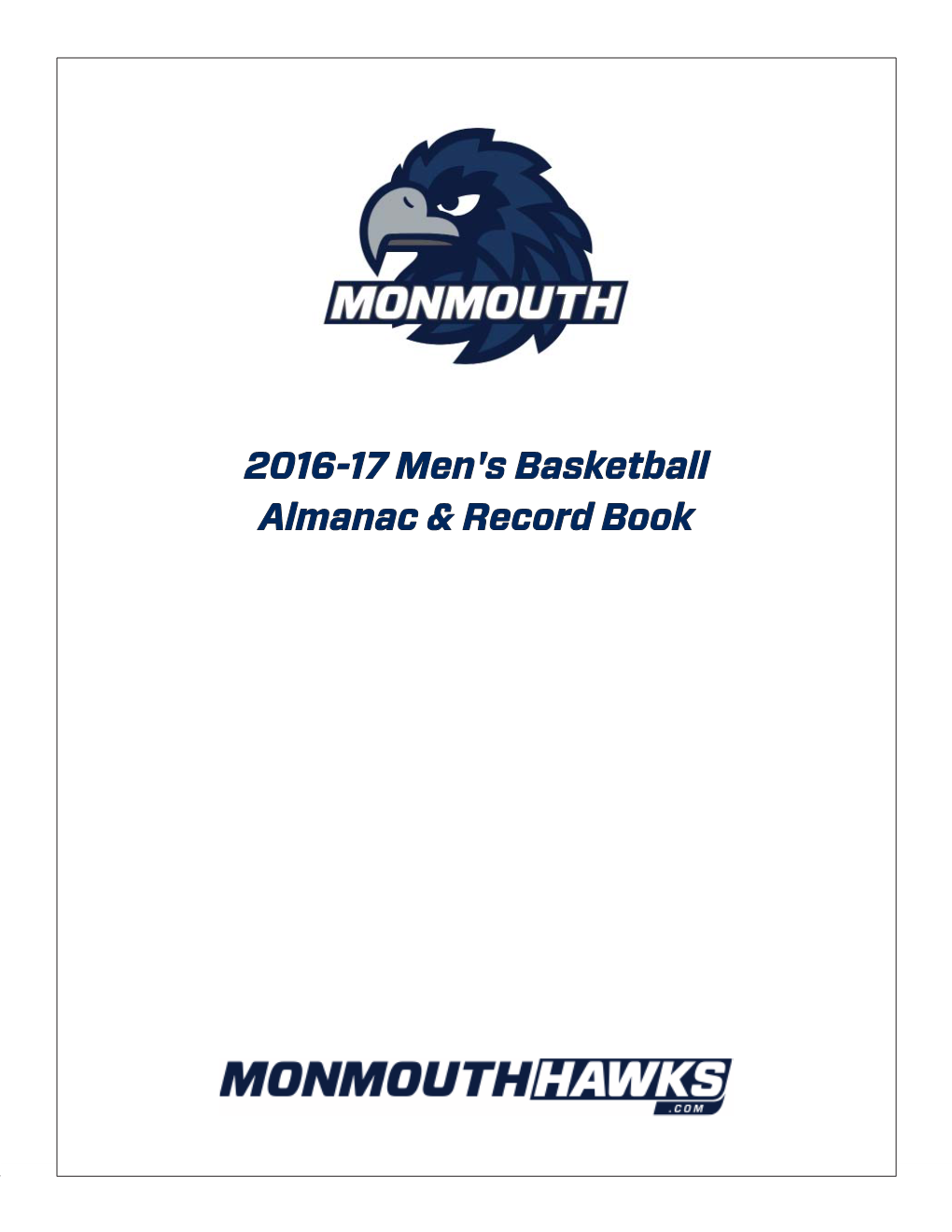 2016-17 Men's Basketball Almanac & Record Book