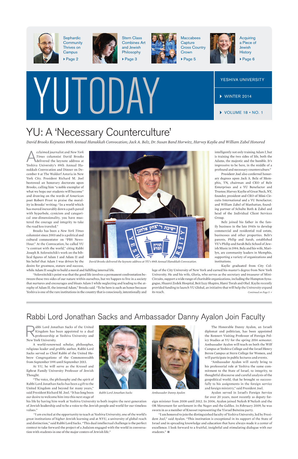 YU: a 'Necessary Counterculture'