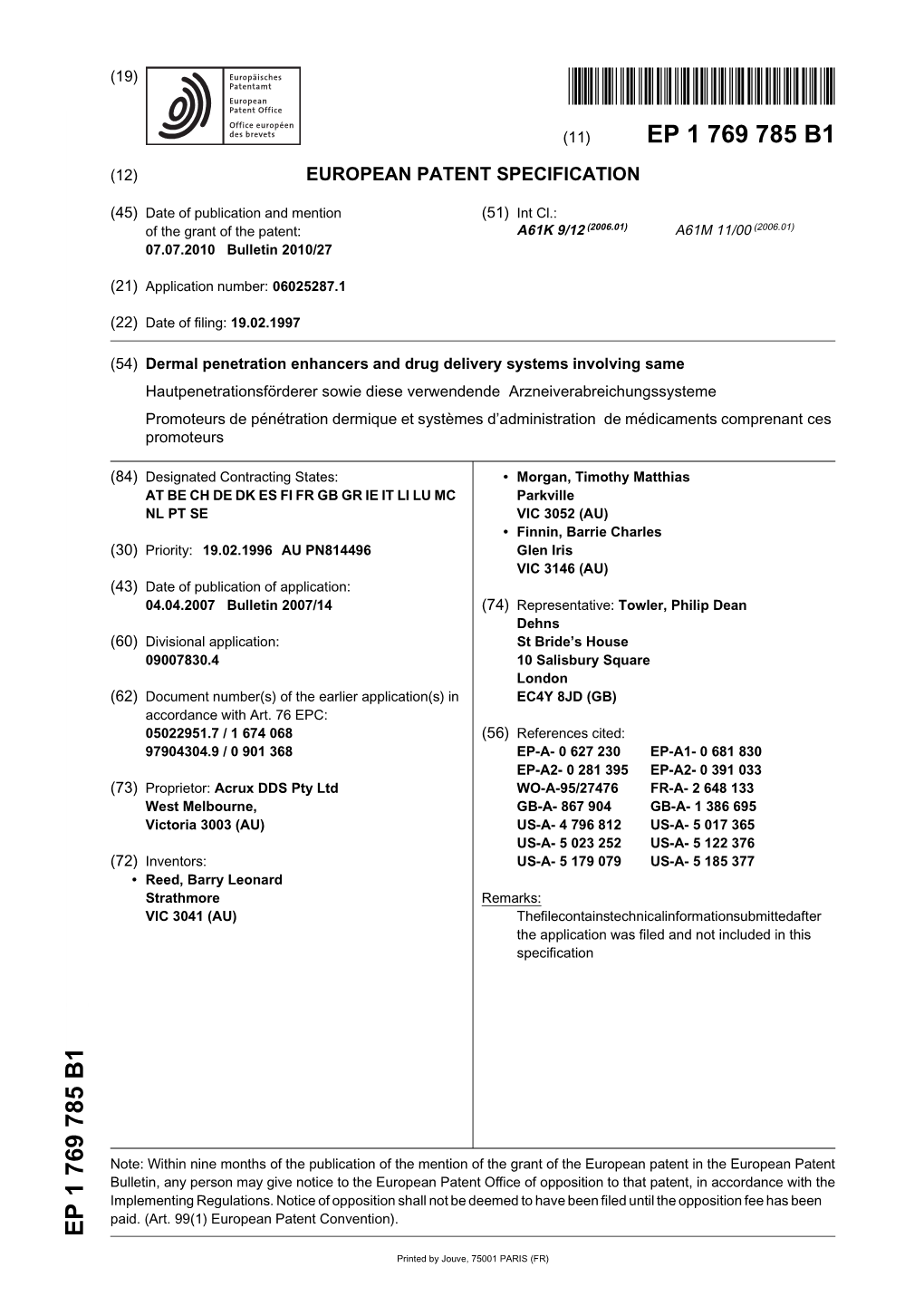 Dermal Penetration Enhancers and Drug Delivery Systems Involving Same