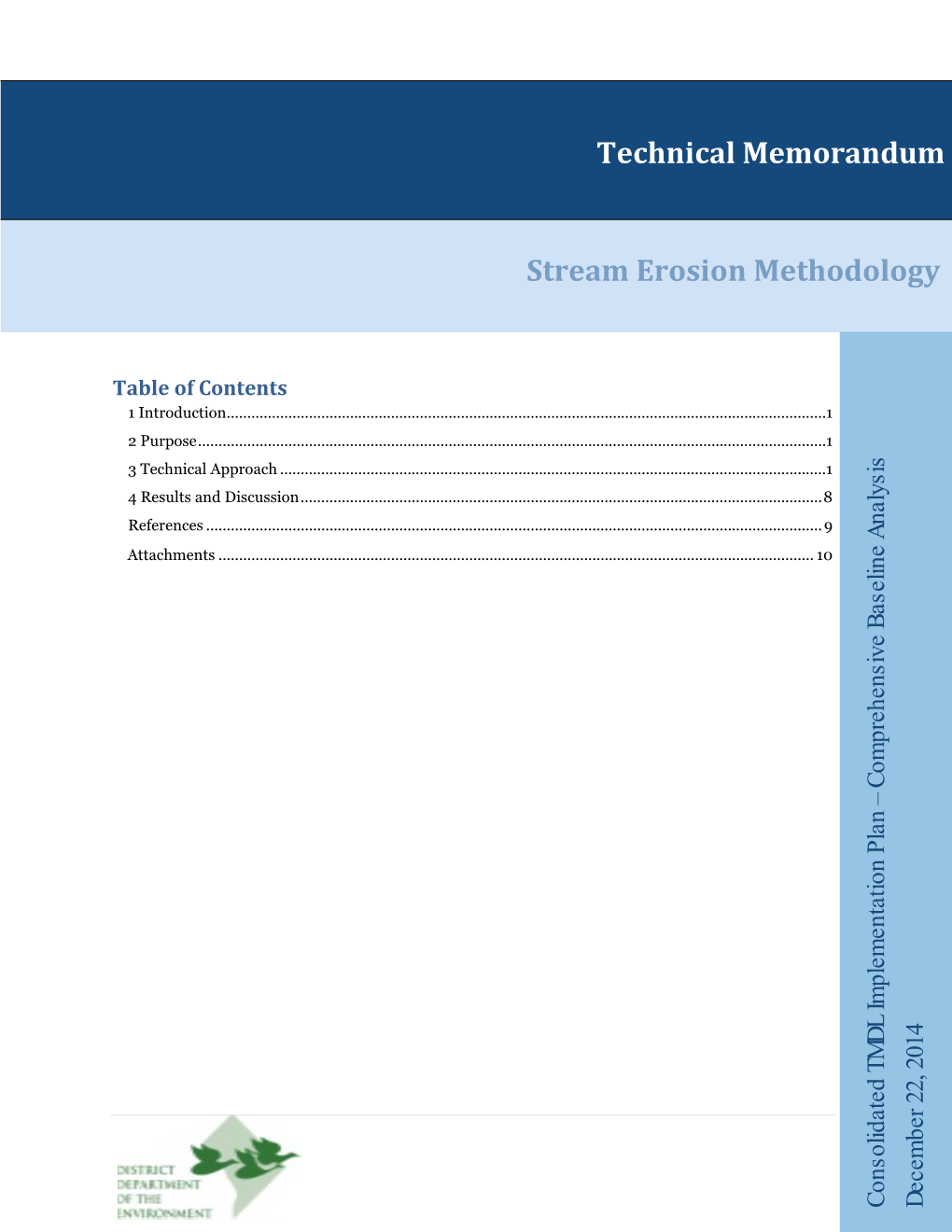 Stream Erosion Methodology Technical Memorandum