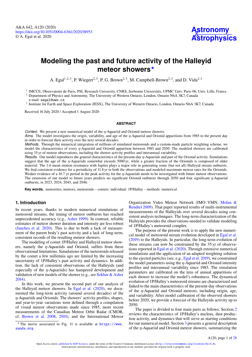Modeling the Past and Future Activity of the Halleyid Meteor Showers? A