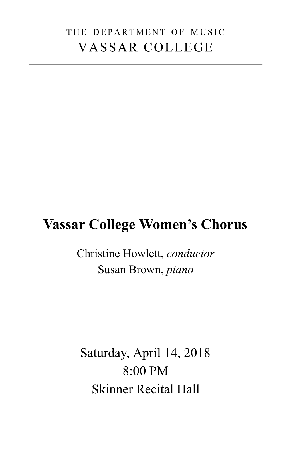 Vassar College Women's Chorus