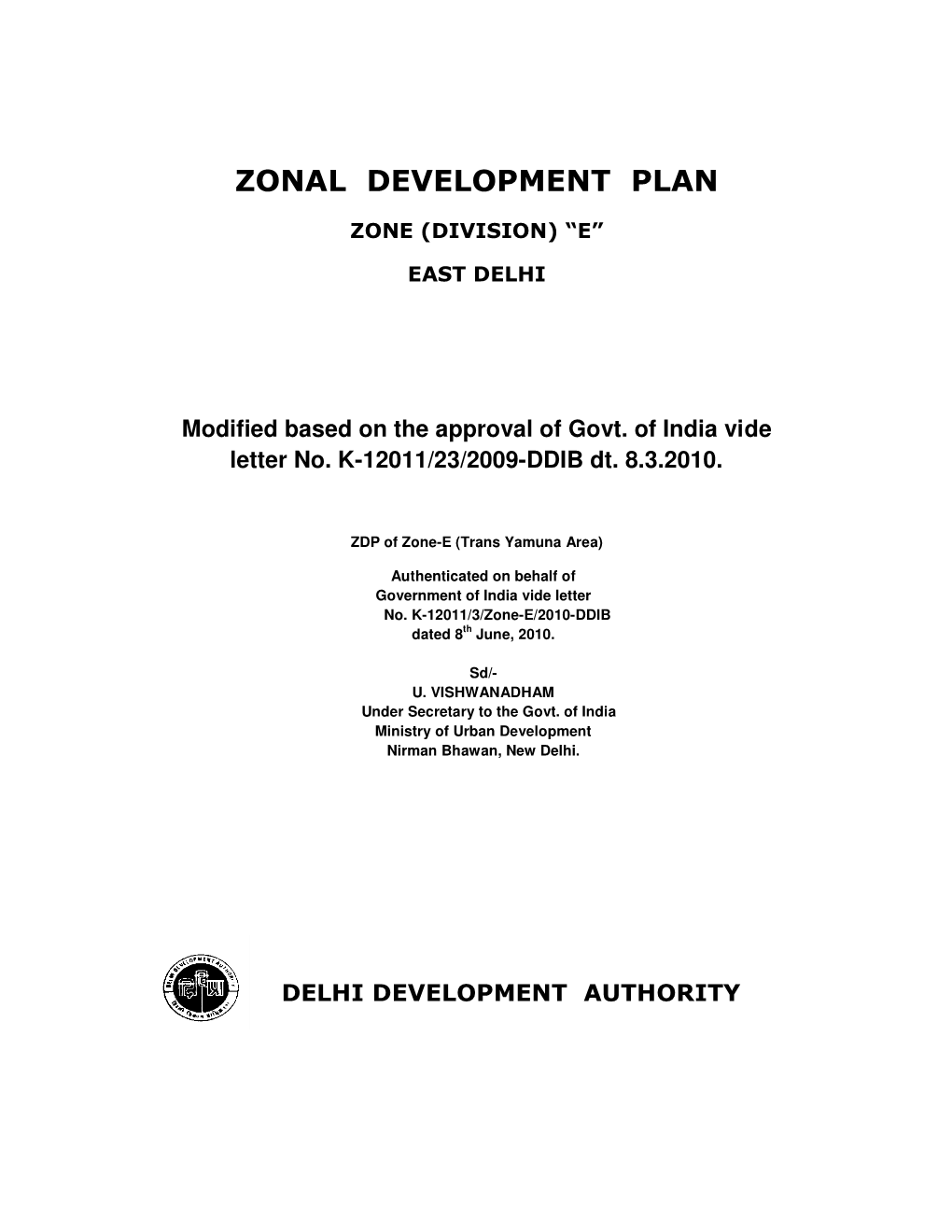 Zonal Development Plan