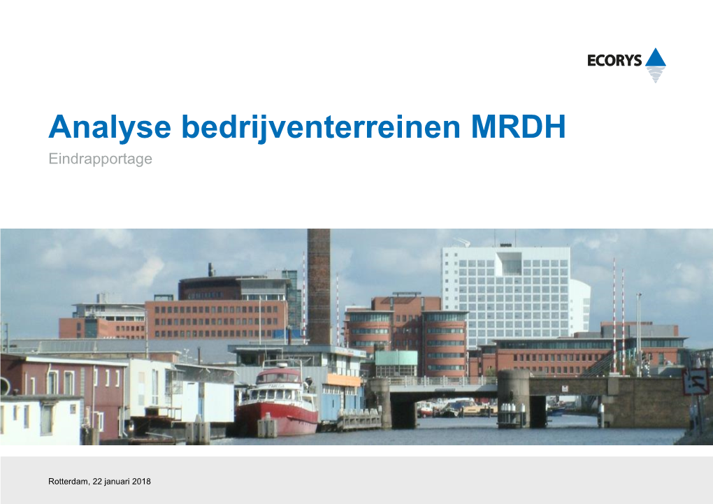 Analyse Bedrijventerreinen MRDH Eindrapportage