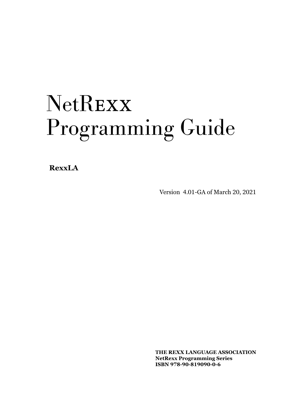 Netrexx Programming Guide
