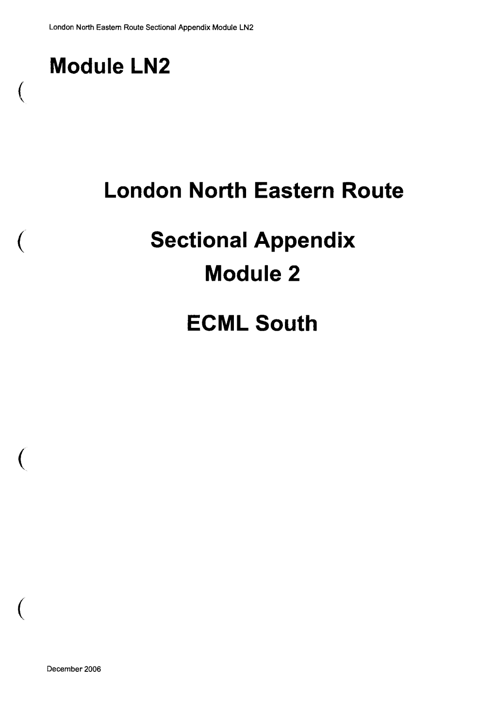 Module LN2 Sectional Appendix