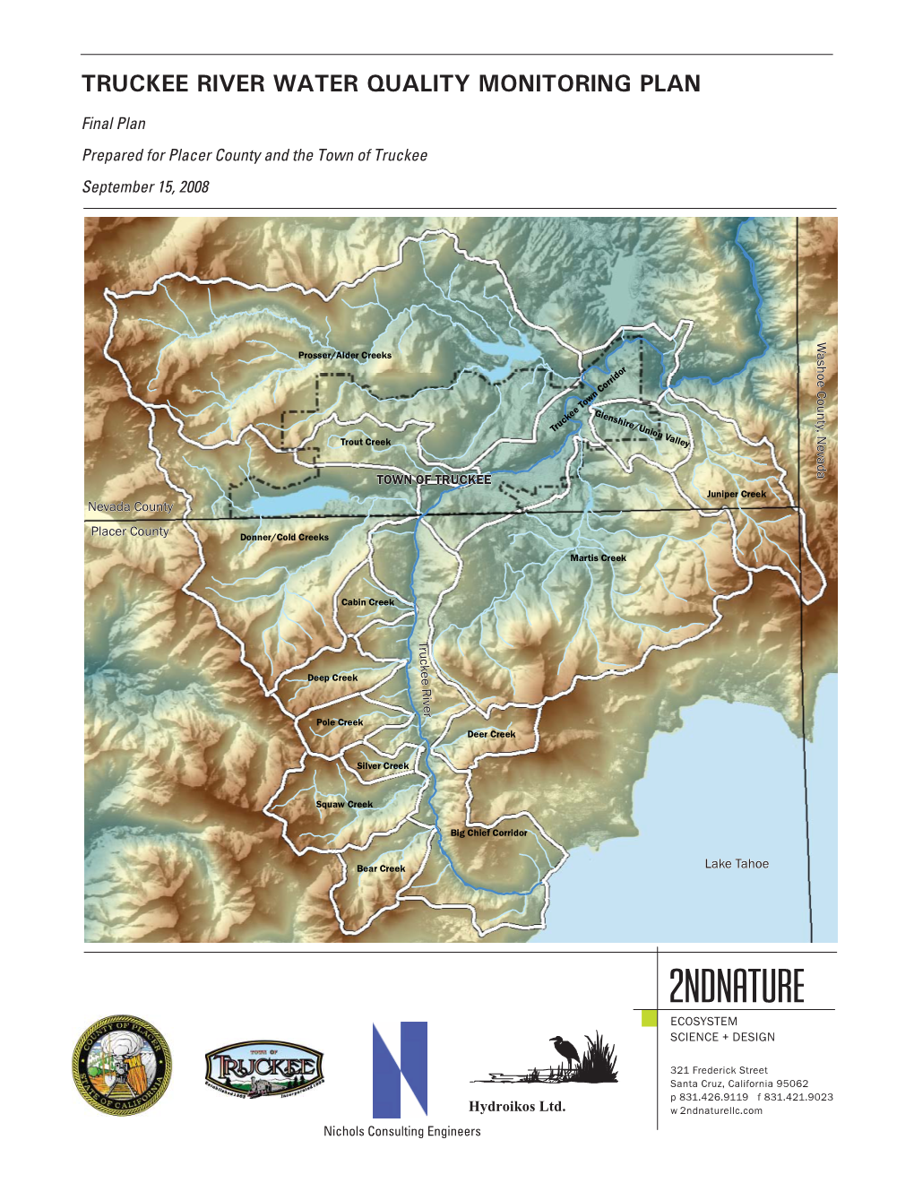 Truckee River Water Quality Monitoring Plan