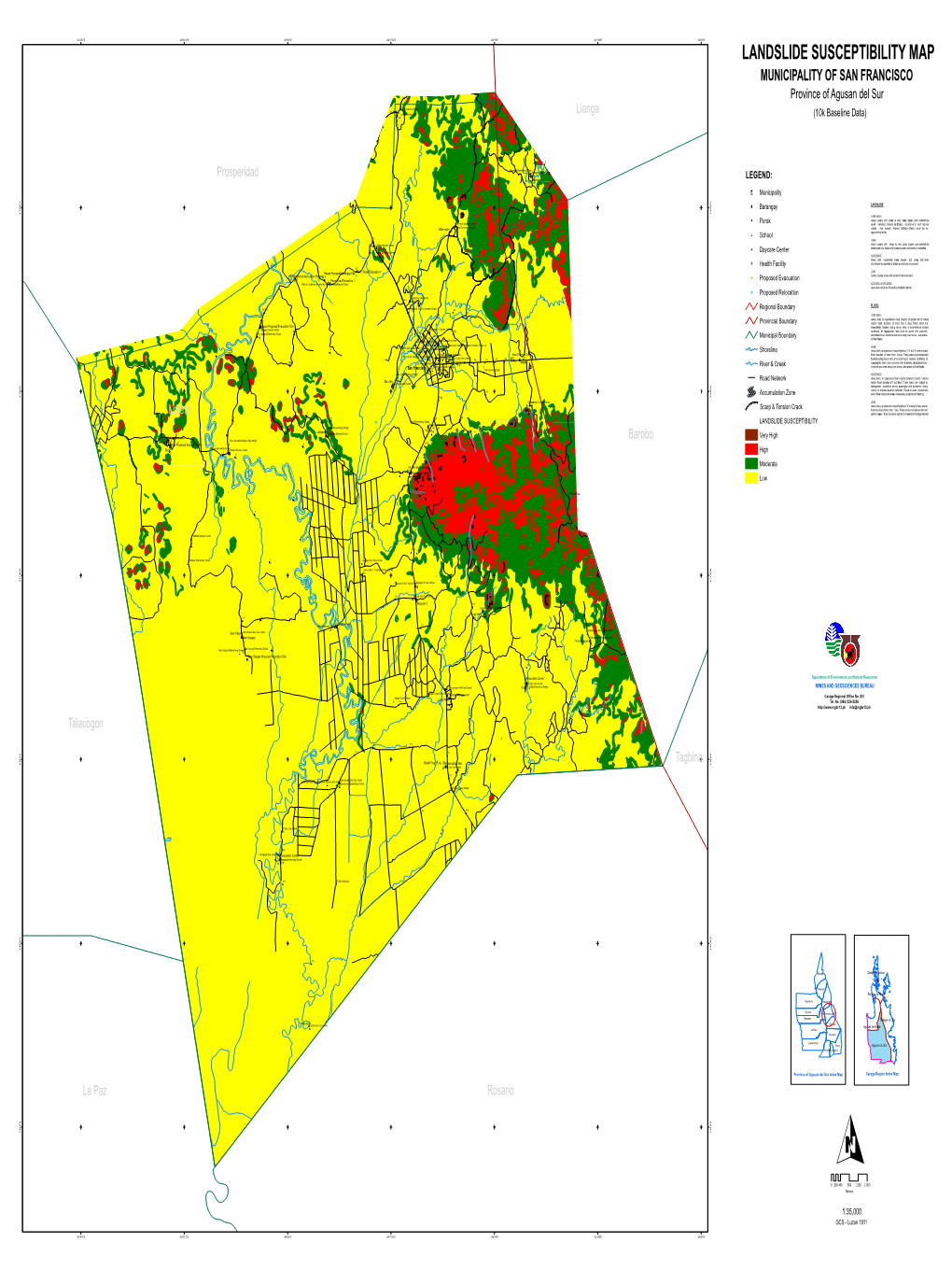 Landslide Susceptibility Map Municipality of San Francisco