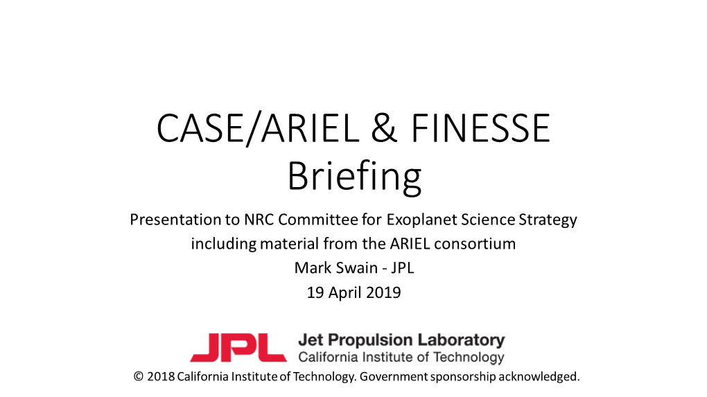 FINESSE & CASE Briefing