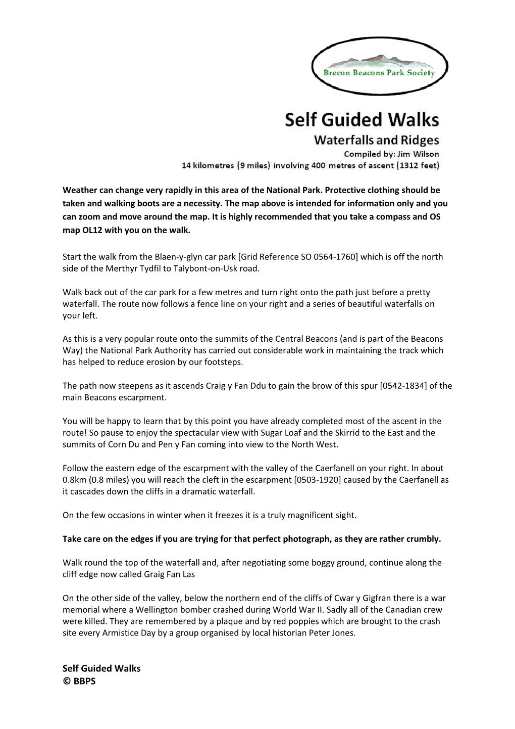 Self Guided Walks © BBPS