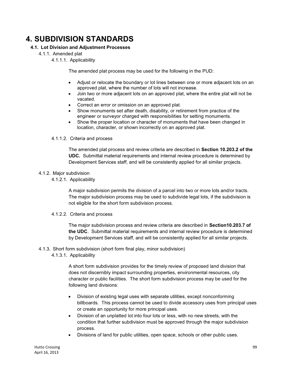 Section 4 Subdivision Standards (PDF)