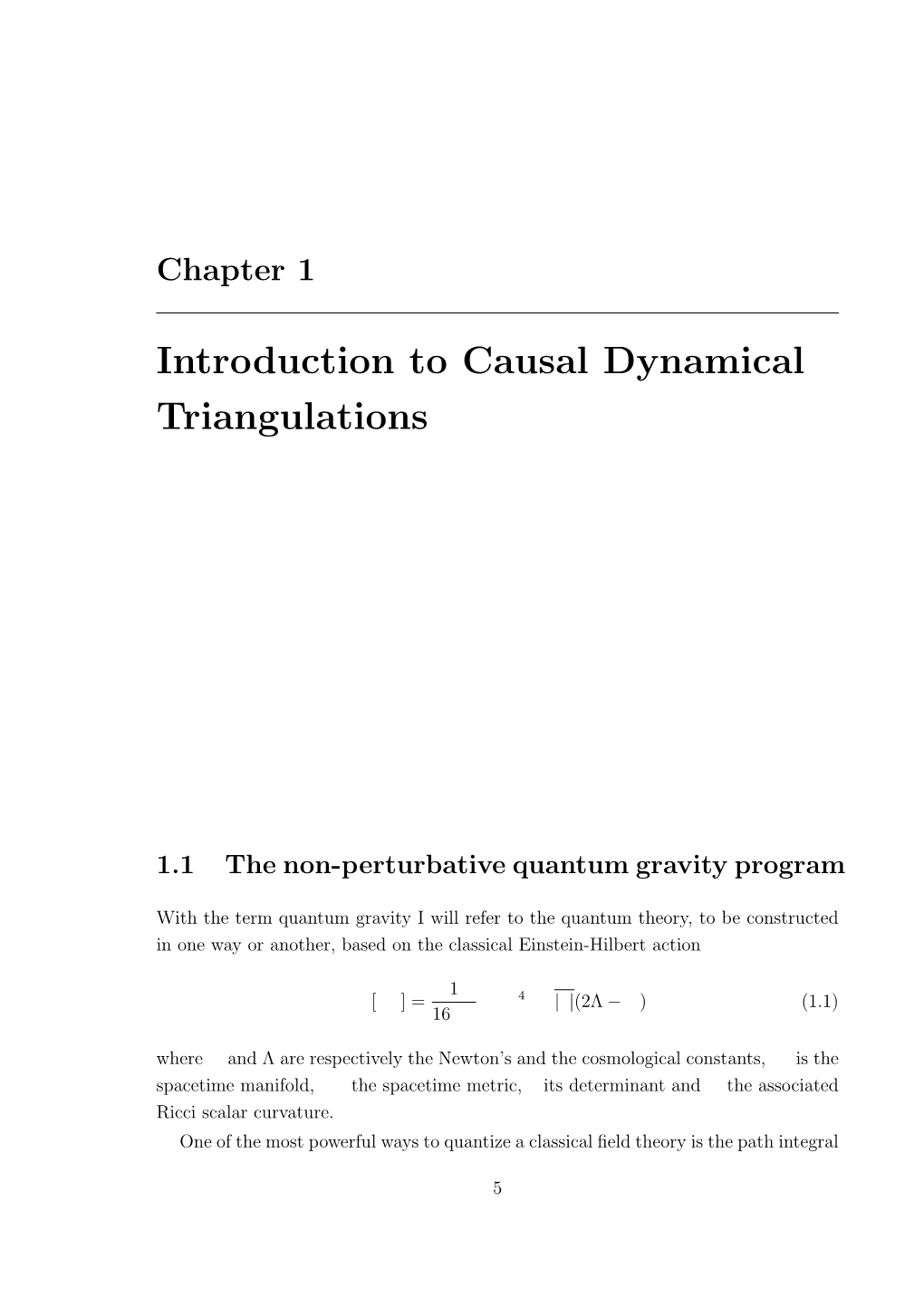 Introduction to Causal Dynamical Triangulations