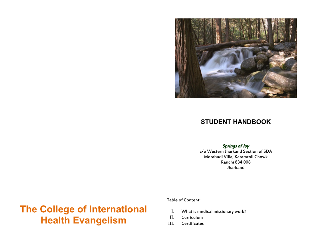 The College of International Health Evangelism