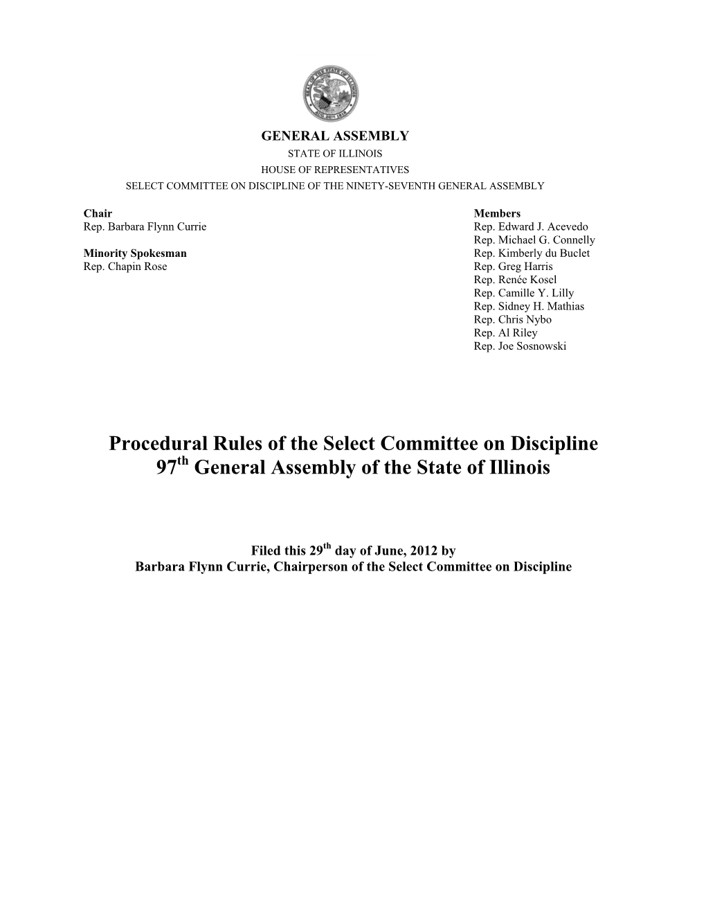 Committee Procedural Rules