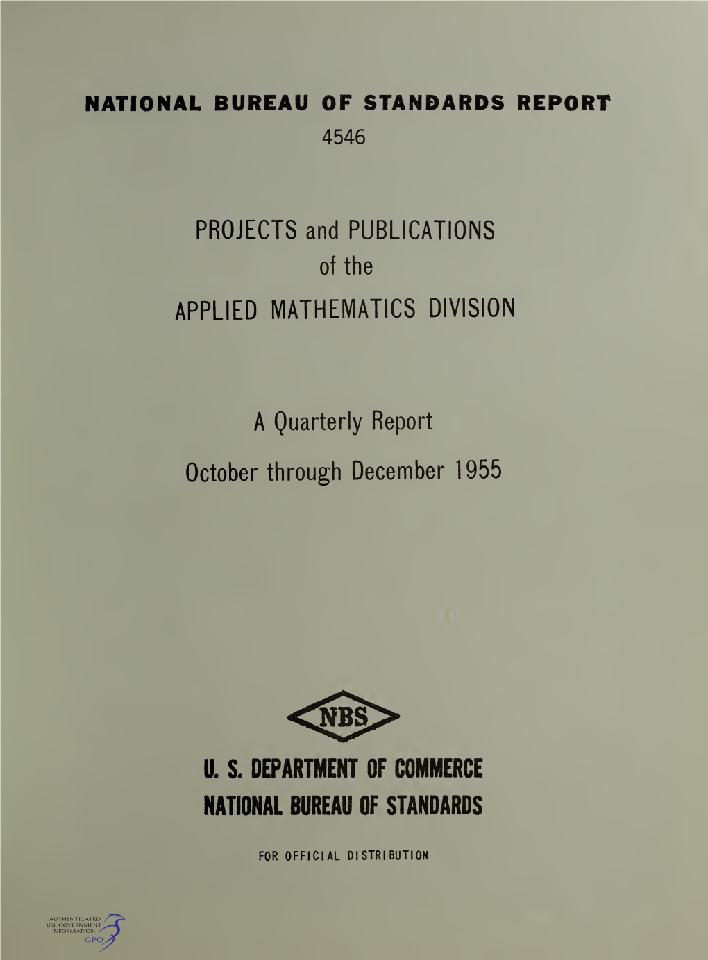 Projects and Publications of the Applied Mathematics
