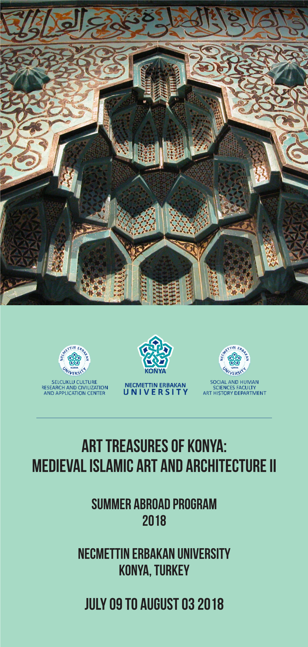 Art Treasures of Konya: Medieval Islamic Art and Architecture II