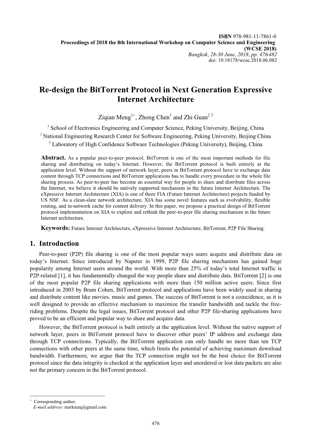 Re-Design the Bittorrent Protocol in Next Generation Expressive Internet Architecture