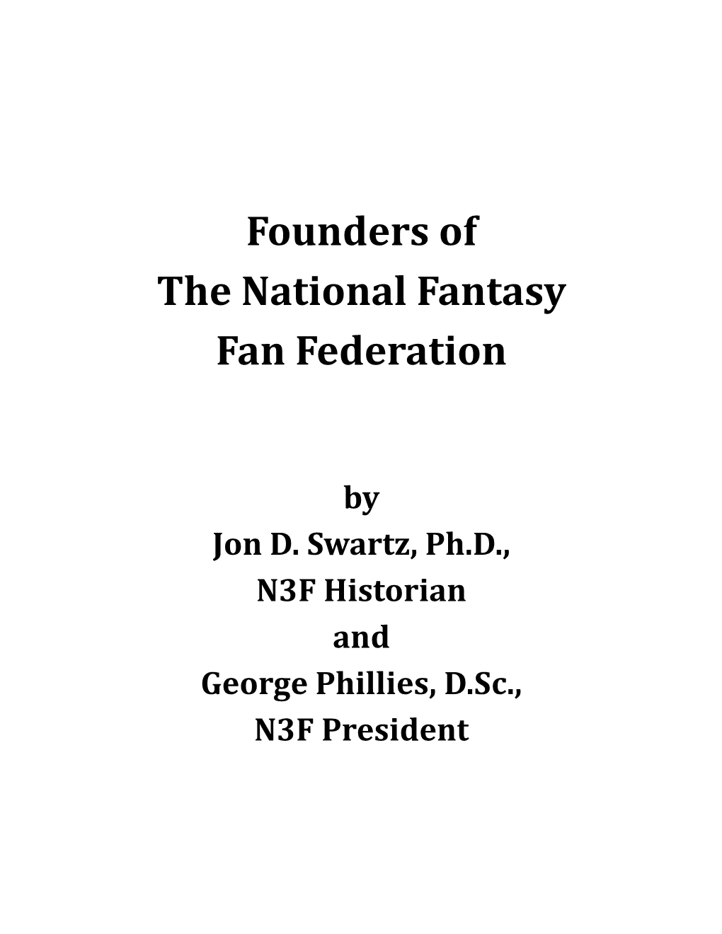 Fandbook 8, Founders of the National Fantasy Fan Federation