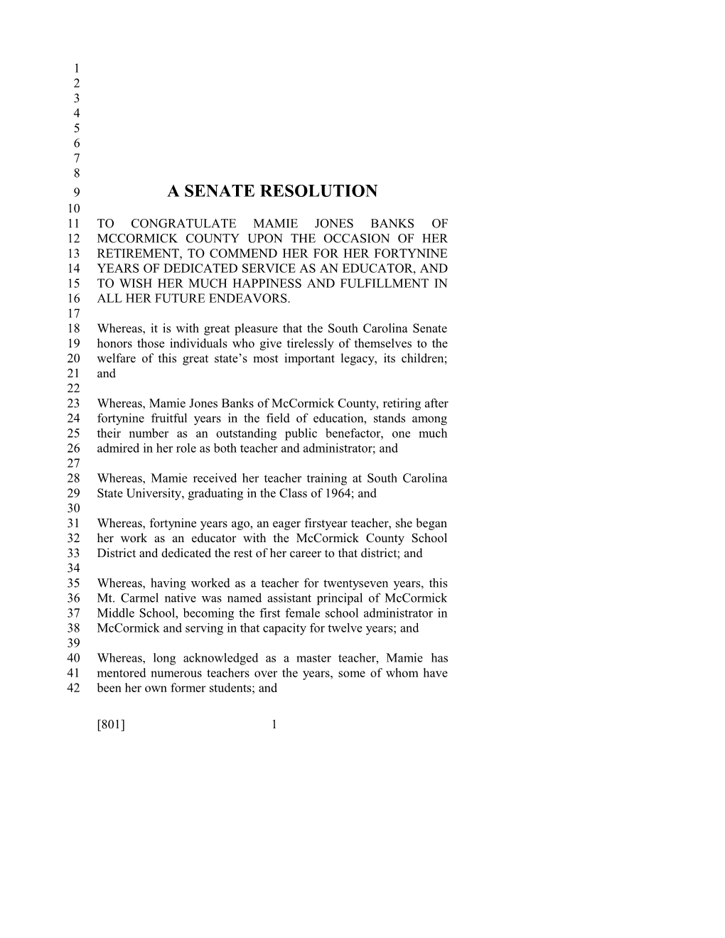 A Senate Resolution s5