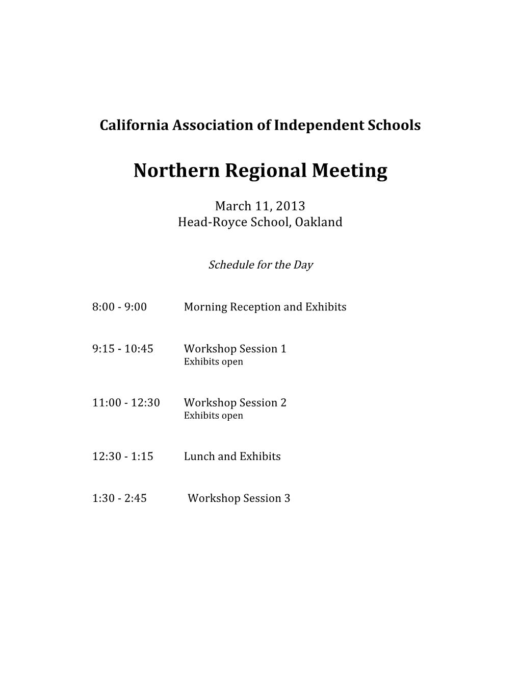 Northern Regional Meeting