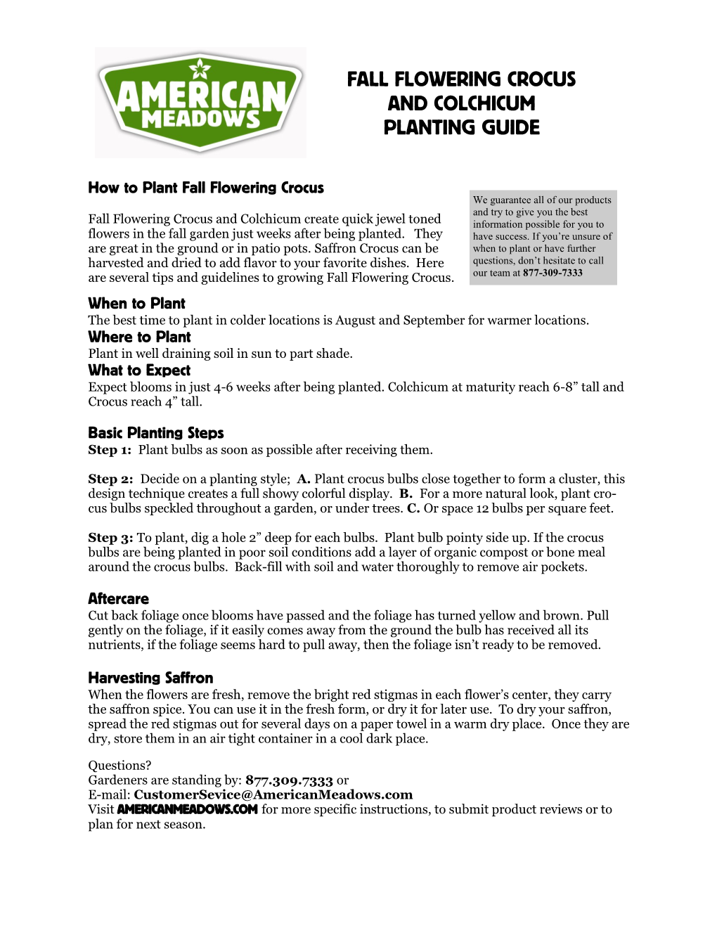 Fall Flowering Crocus and Colchicum Planting Guide