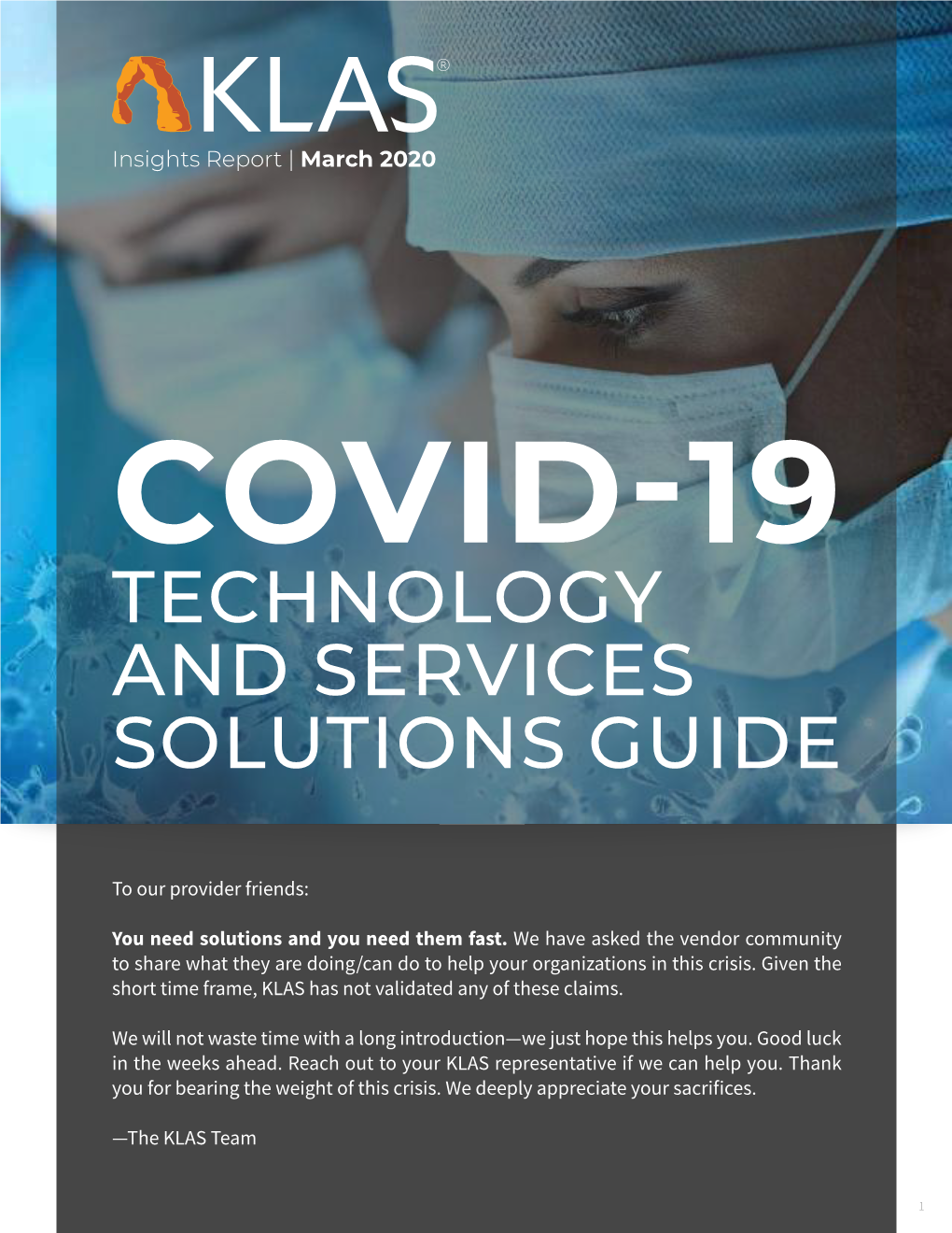 Covid-19 Technology and Services Solutions Guide