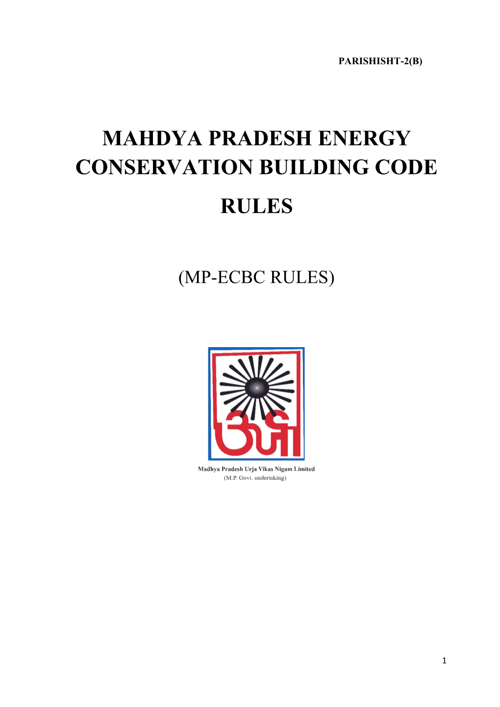 Mahdya Pradesh Energy Conservation Building Code Rules