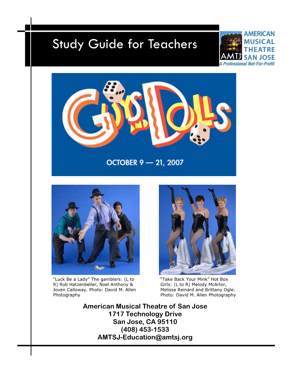 Revised Guys and Dolls Study Guide.Pub