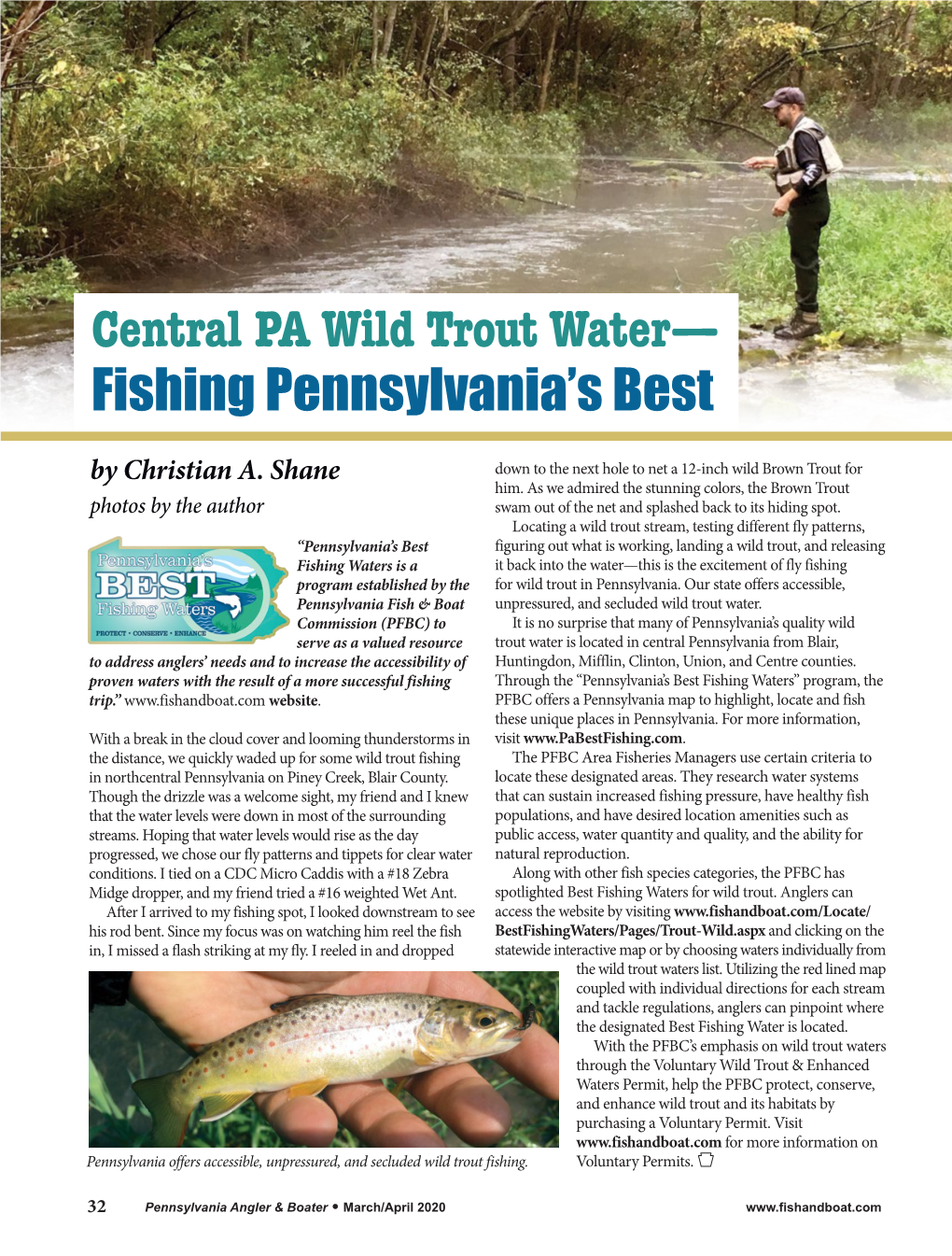 Central PA Wild Trout Water-Fishing Pennsylvania's Best