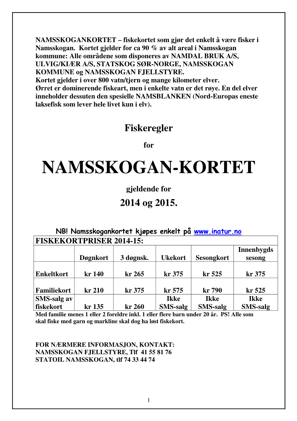 Namsskogan-Kortet