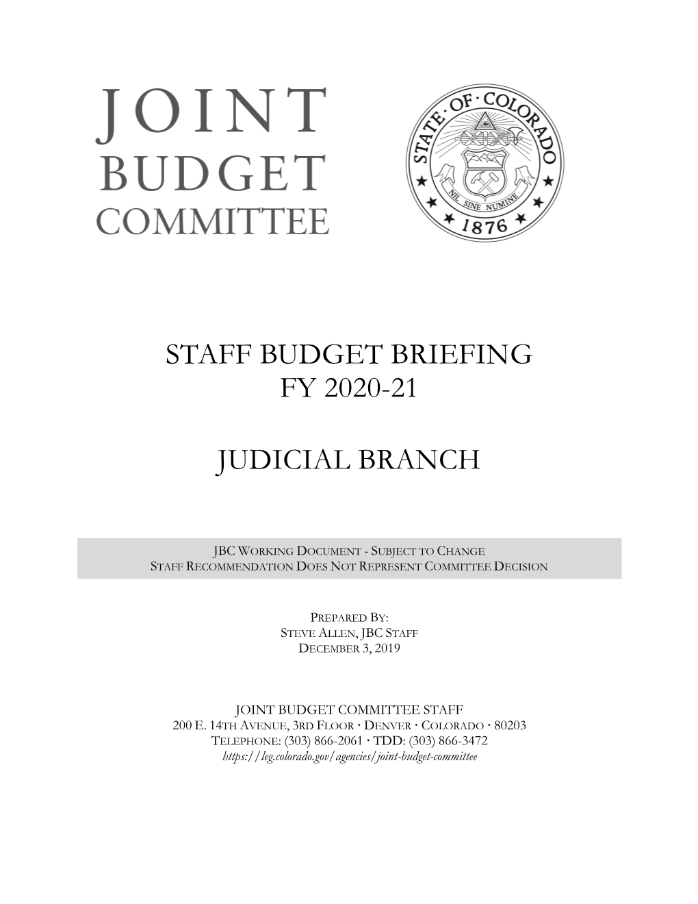 Judicial Branch Briefing