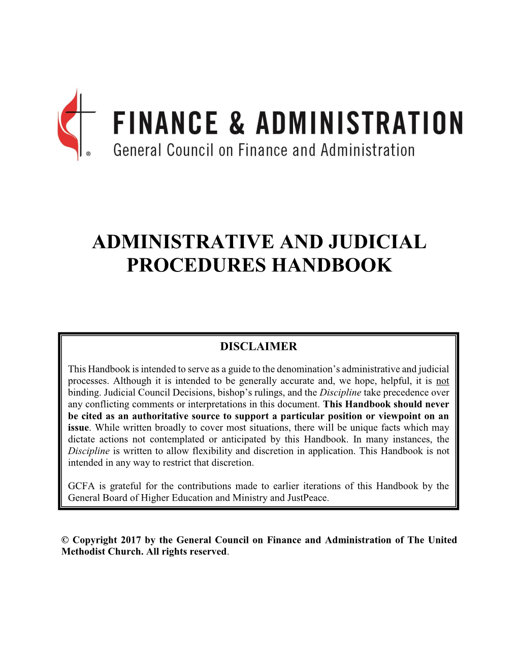 Administrative and Judicial Procedures Handbook