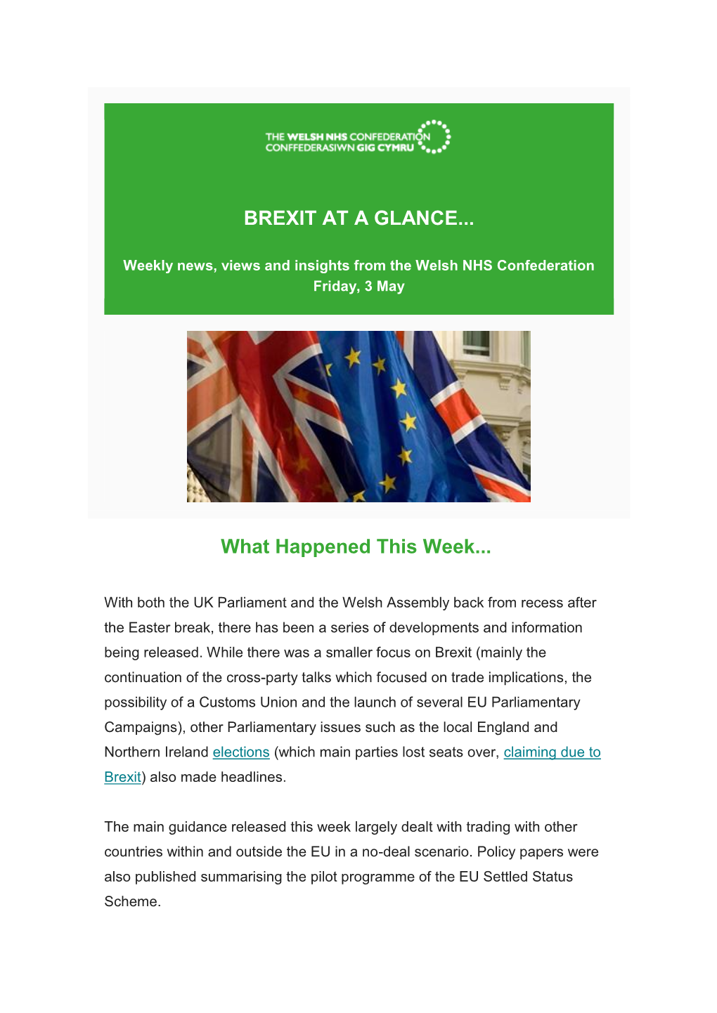 BREXIT at a GLANCE... What Happened This Week