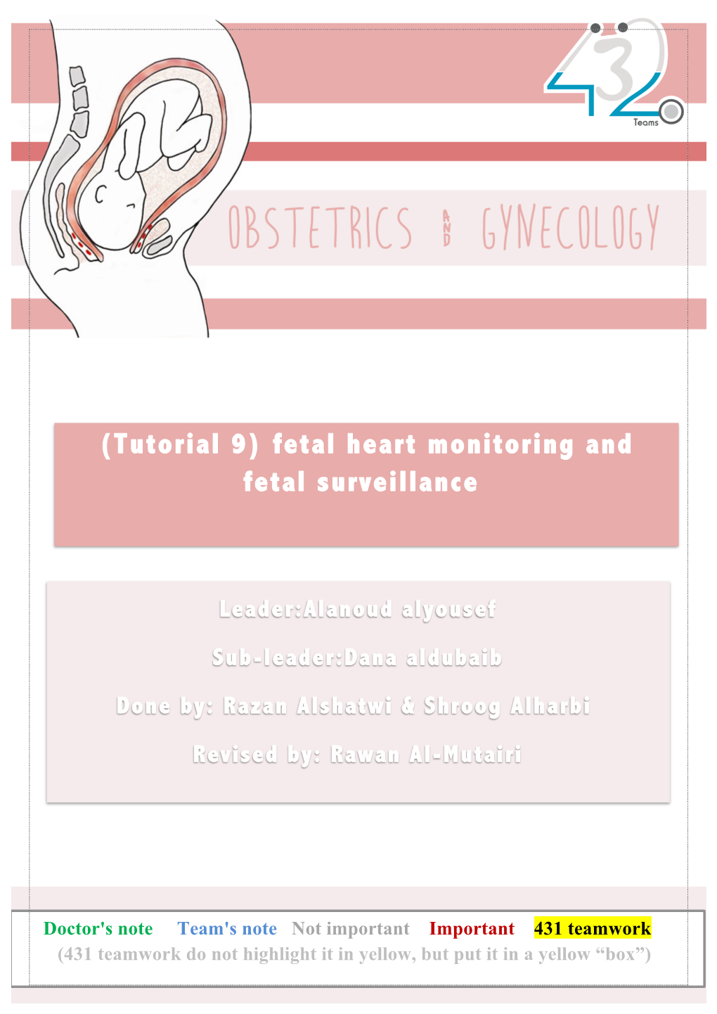 Fetal Heart Monitoring and Fetal Surveillance