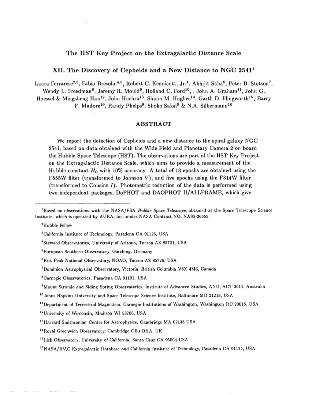 The HST Key Project on the Extragalactic Distance Scale XII. the Discovery of Cepheids and Anew Distance to NG”C 25411