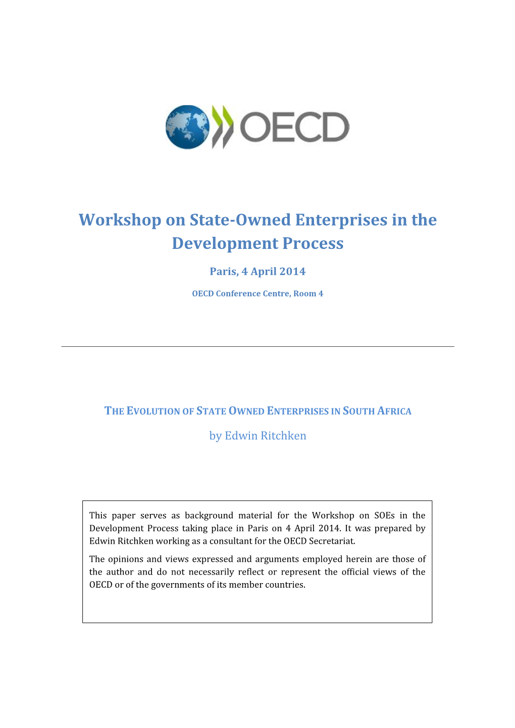 Workshop on State-Owned Enterprises in the Development Process