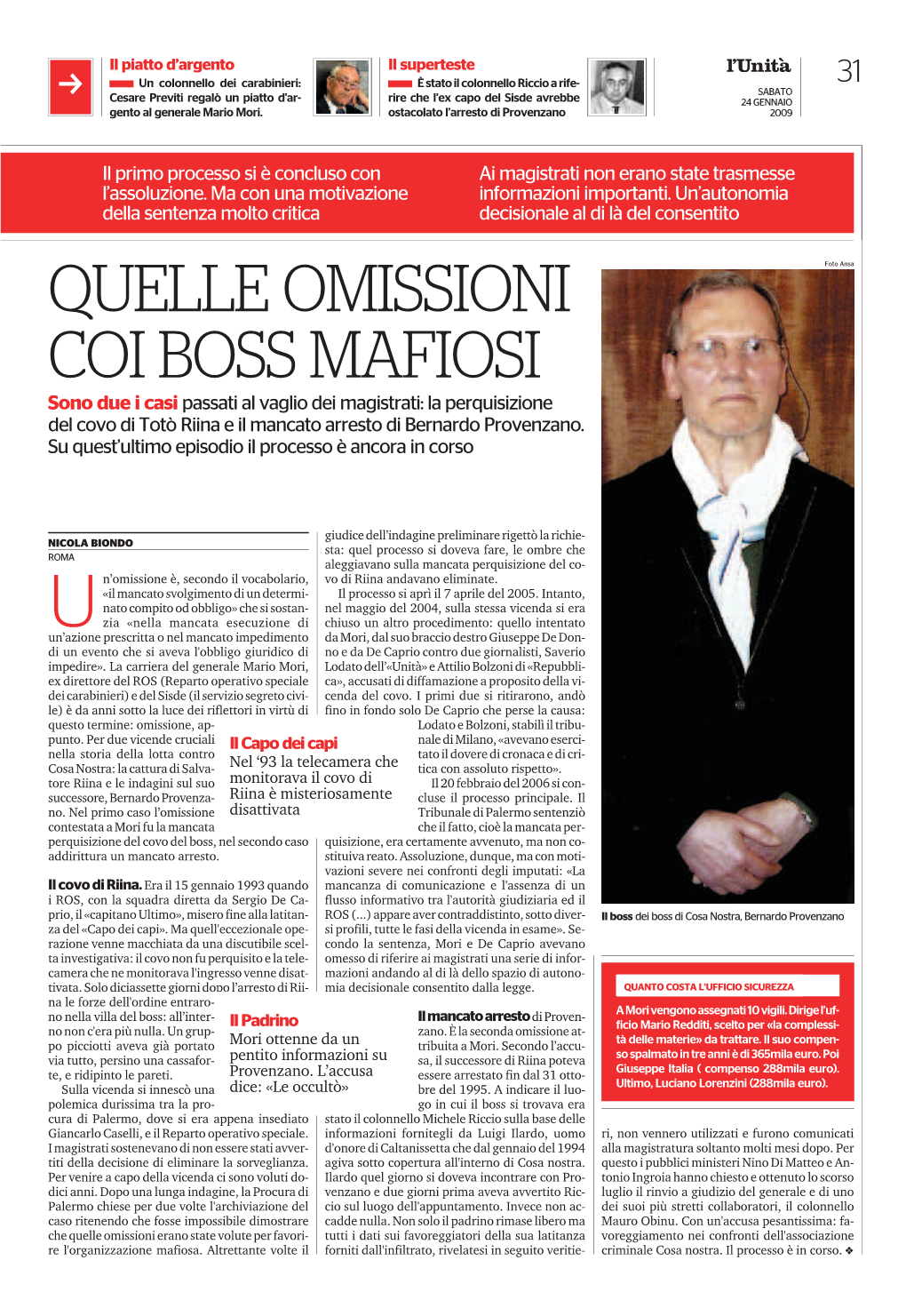 Quelle Omissioni Coi Boss Mafiosi