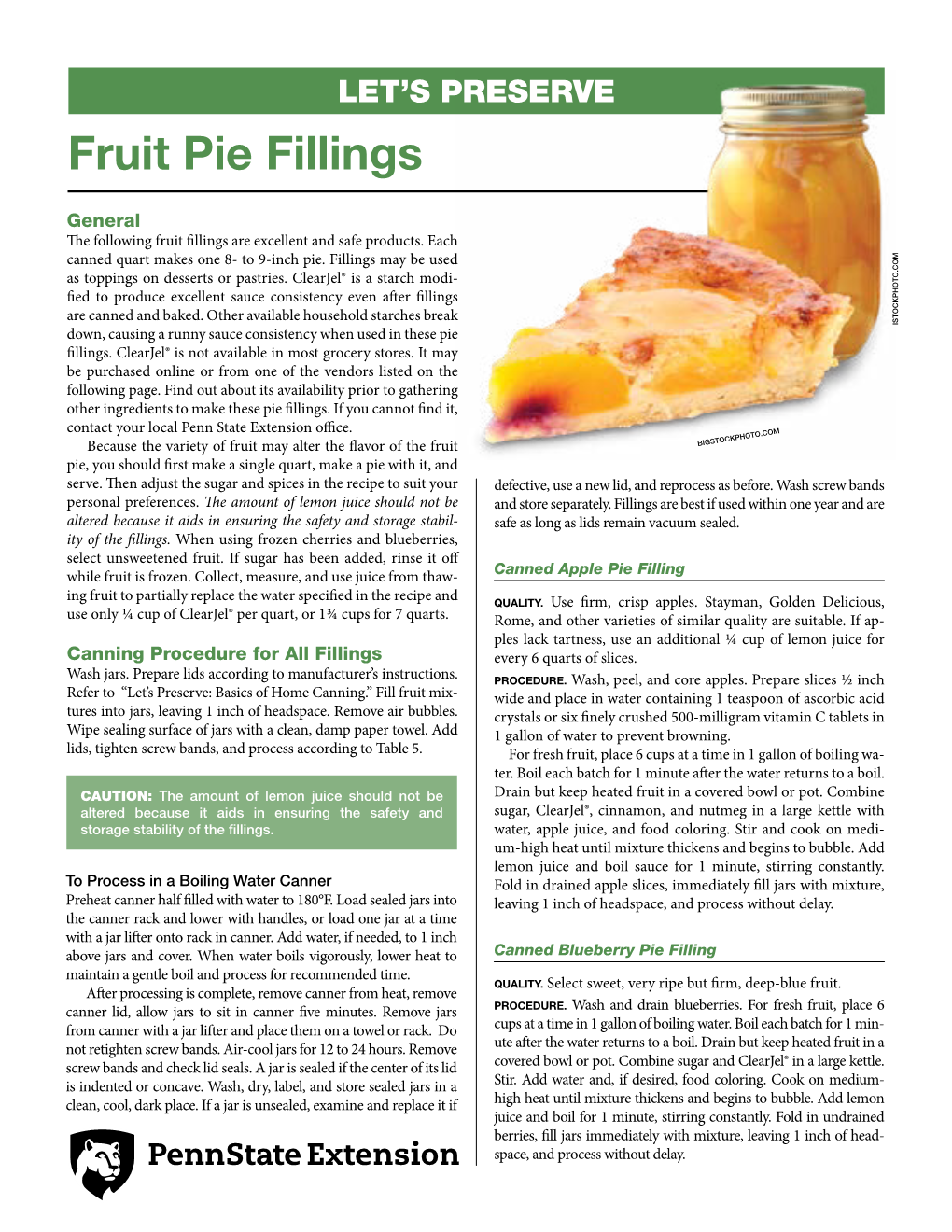 Fruit Pie Fillings