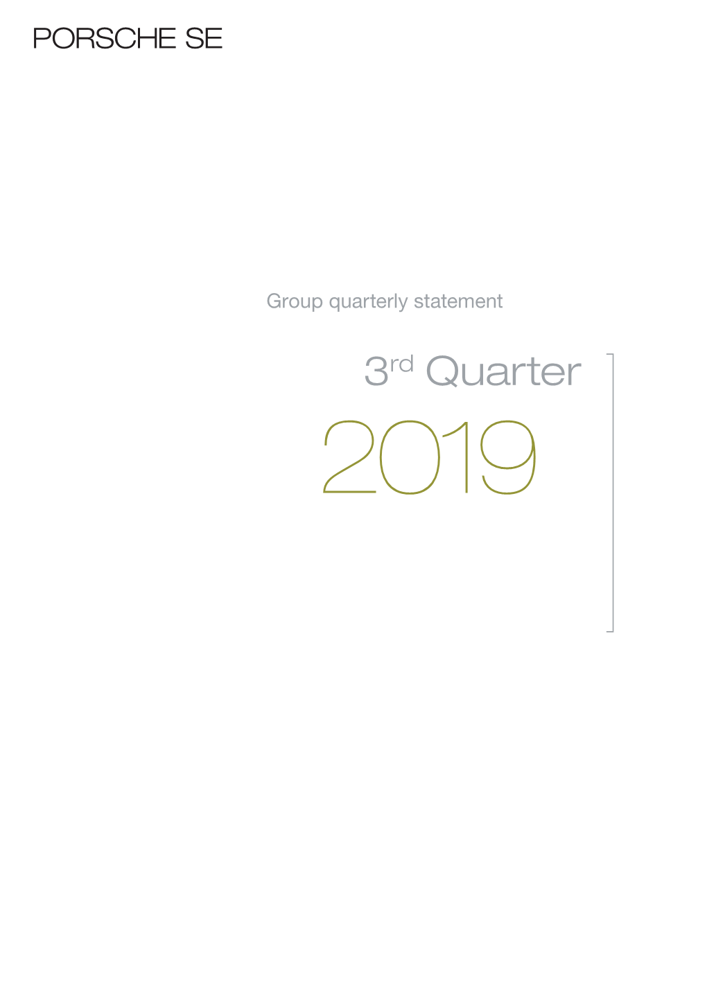 3Rd Quarter 2019
