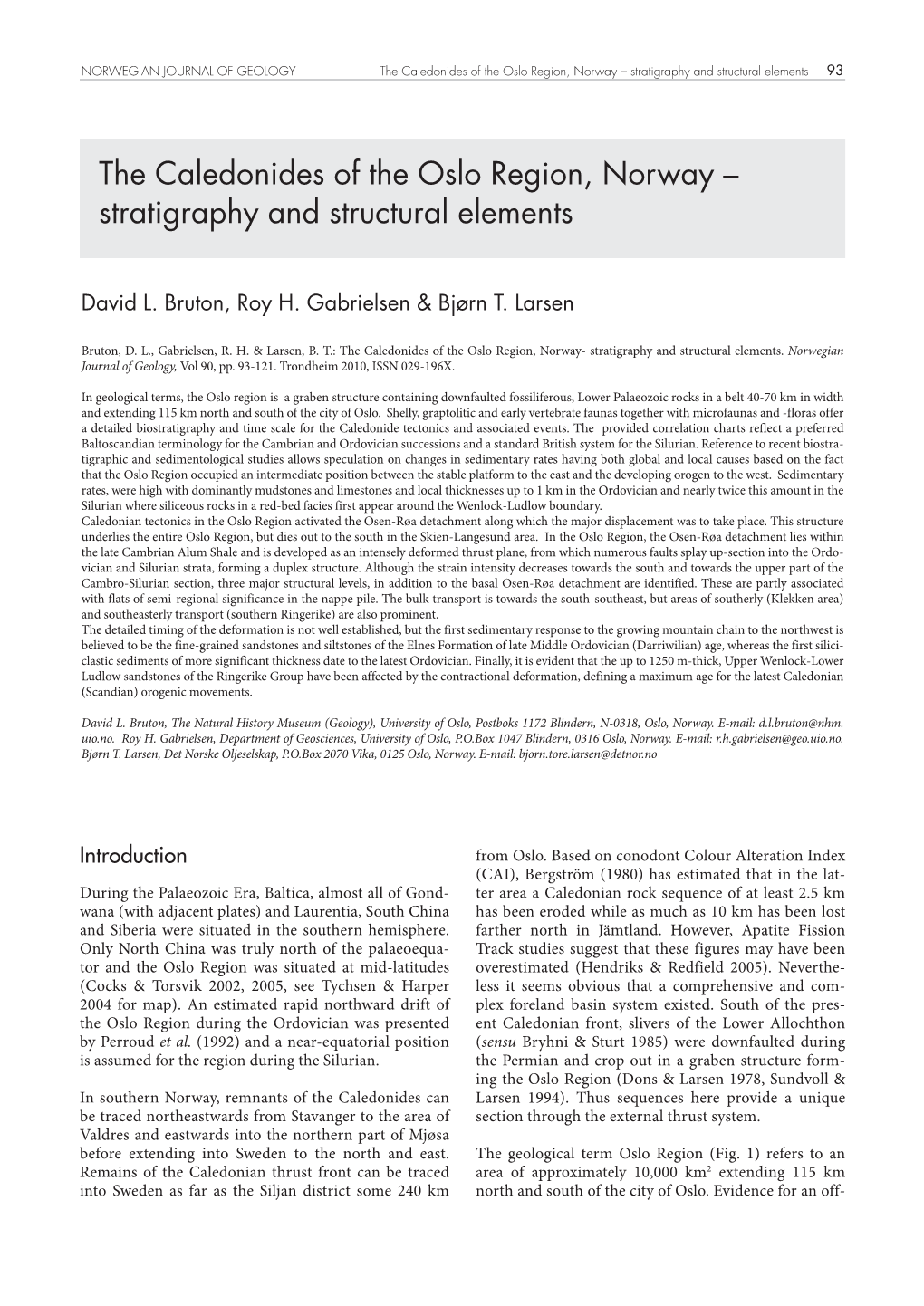 The Caledonides of the Oslo Region, Norway – Stratigraphy and Structural Elements 93