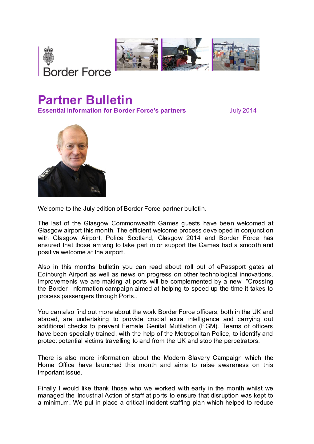 Border Force Bulletin