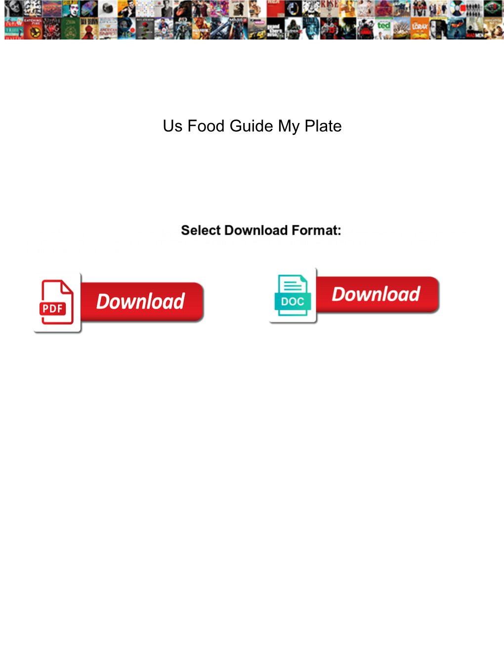 Us Food Guide My Plate