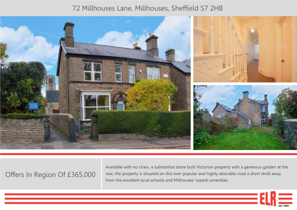 72 Millhouses Lane, Millhouses, Sheffield S7 2HB Offers in Region