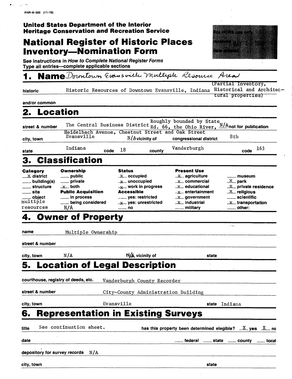 National Register of Historic Places Inventory Nomination Form