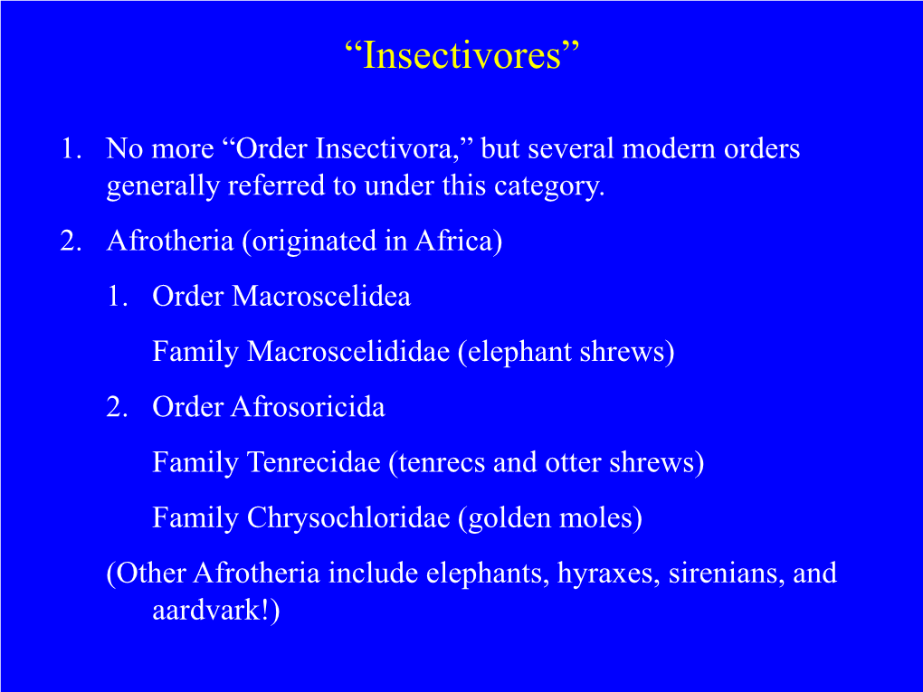 “Insectivores”