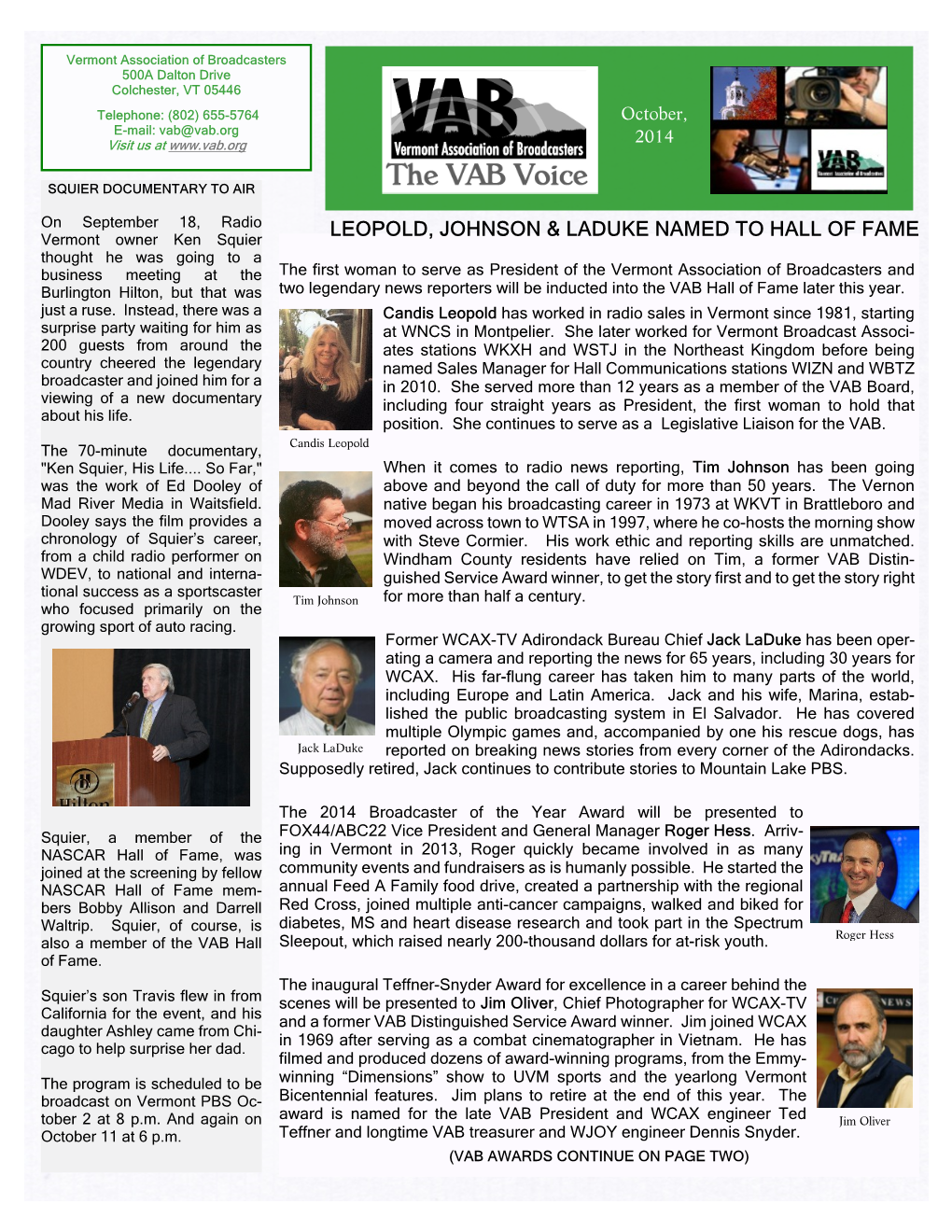 Vab Voice October 2014